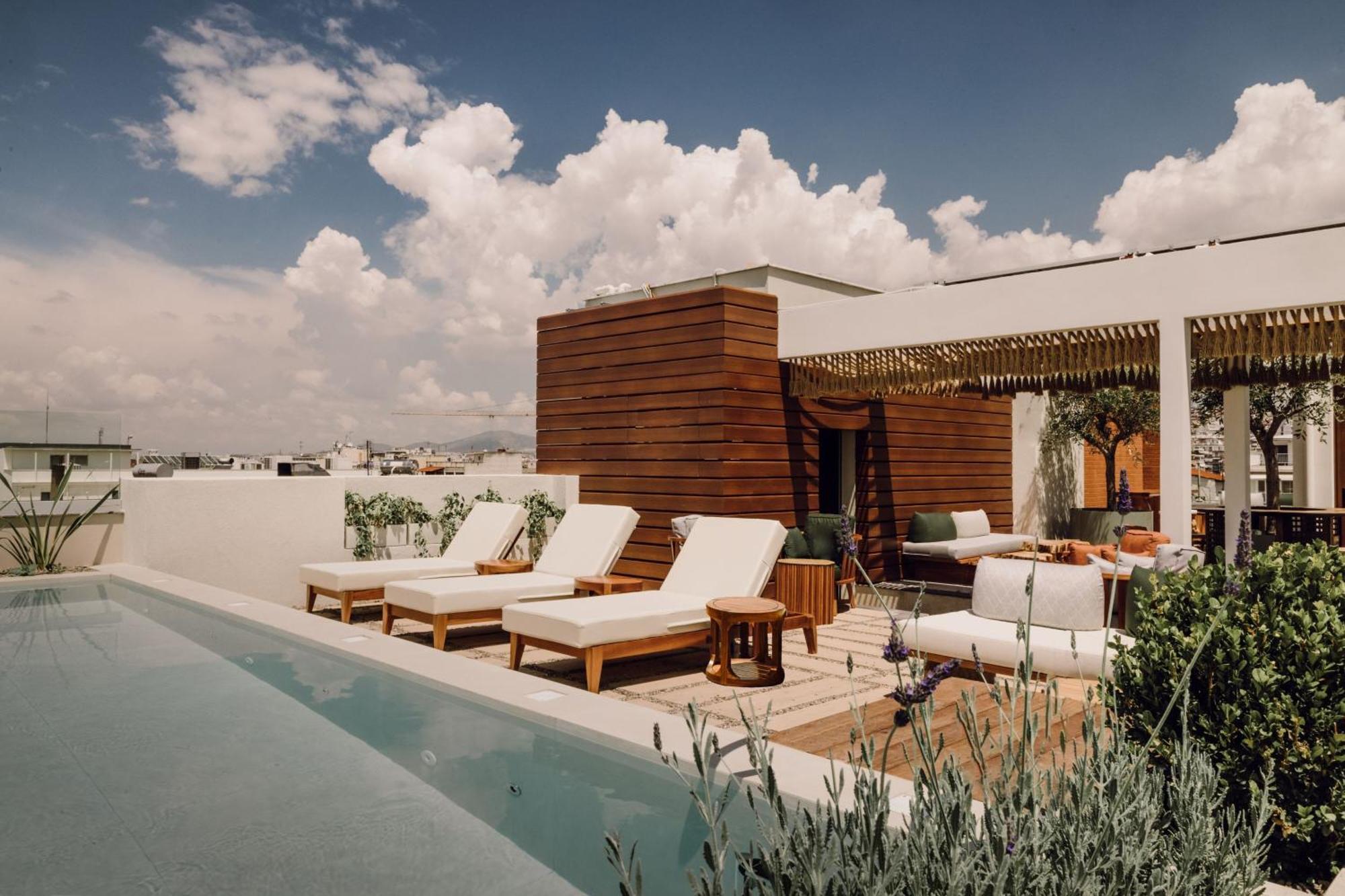 Hotel Monasty, Thessaloniki, Autograph Collection Exteriér fotografie Rooftop pool at the hotel