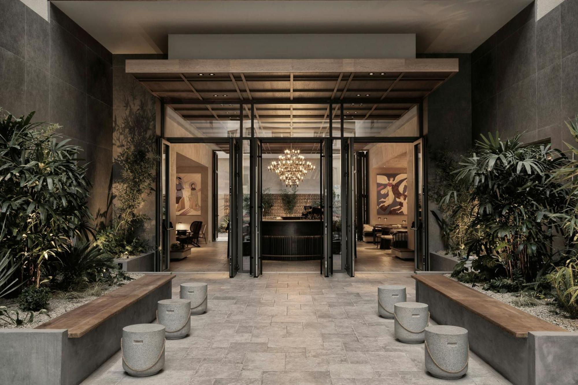 Hotel Monasty, Thessaloniki, Autograph Collection Exteriér fotografie The entrance to the hotel